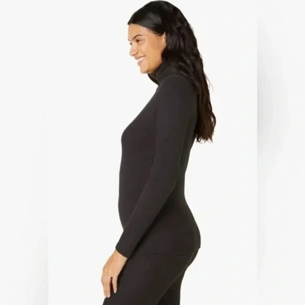 Beyond Yoga® (Women's SMALL) Foundations™ Turtleneck‎ in Black - $64